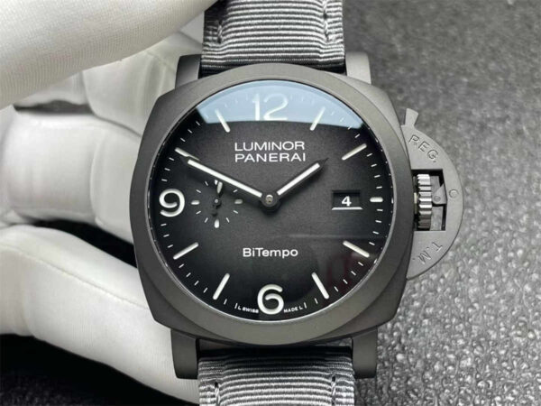 VSF Panerai PAM1467 – 44mm Luminor BiTempo Titanium DLC New York Limited Edition Replica - clean factory product image 13