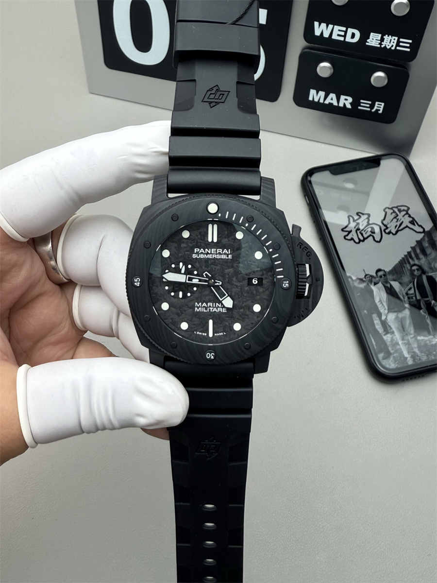 VSF Watches Panerai PAM979 – 47mm Submersible Carbotech Super Clone with P.9000 Movement - clean factory product image