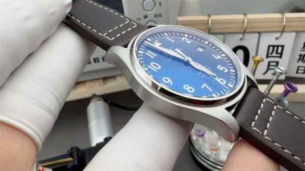 Premium IWC Mark 18 Blue Replica – 1:1 Aviation-Inspired Design with Stainless Steel Case &amp; Automatic Movement - clean factory product image 11