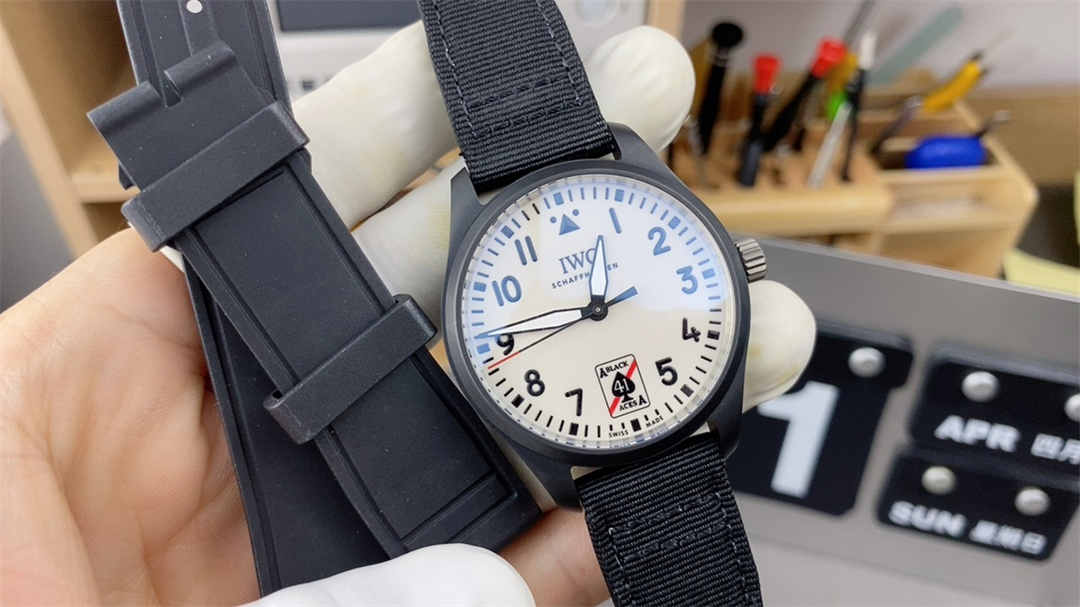M+ Factory IWC Pilot IW326905 Replica – Ceramic Ace of Spades 41mm Automatic Watch - clean factory product image 3