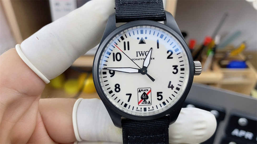 M+ Factory IWC Pilot IW326905 Replica – Ceramic Ace of Spades 41mm Automatic Watch - clean factory product image