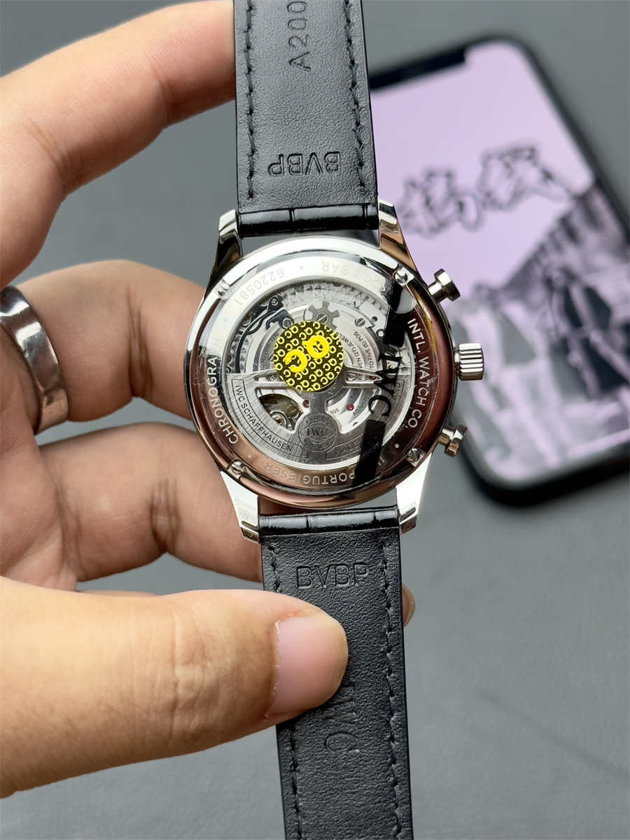 IWC Portugieser Green Dial Replica – ZF Factory IW371615 Chronograph with Automatic Movement - clean factory product image 5