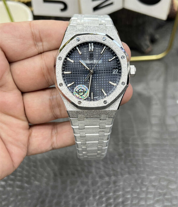 APS Factory Audemars Piguet 15500 Replica Frosted Gold – 41mm Blue Dial Mod with Cal.4302 Integrated Movement - clean factory product image 11