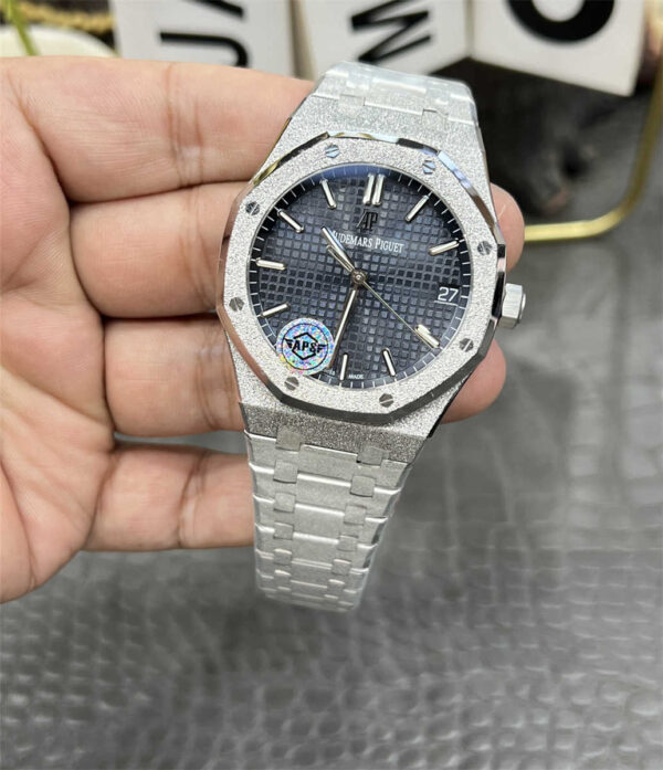 APS Factory Audemars Piguet 15500 Replica Frosted Gold – 41mm Blue Dial Mod with Cal.4302 Integrated Movement - clean factory product image 12