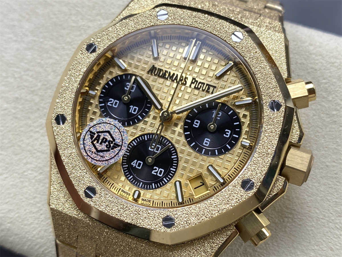 Audemars Piguet 26240 Replica – APS Frosted Gold Royal Oak Chronograph - clean factory product image 3