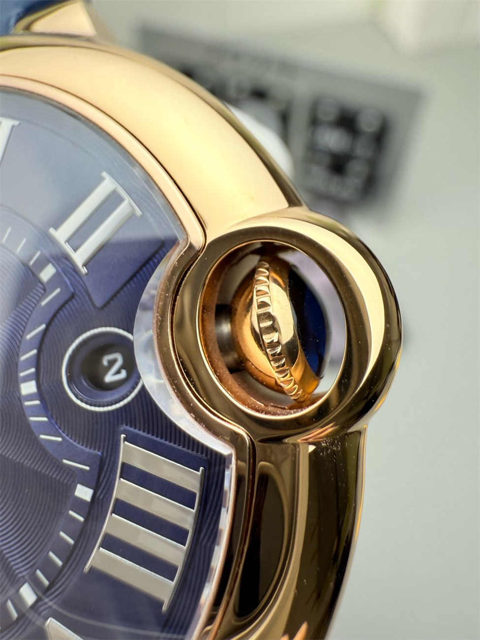 AF Factory Cartier Ballon Bleu 42mm Rose Gold Replica - Blue Dial (Automatic) - clean factory product image 4