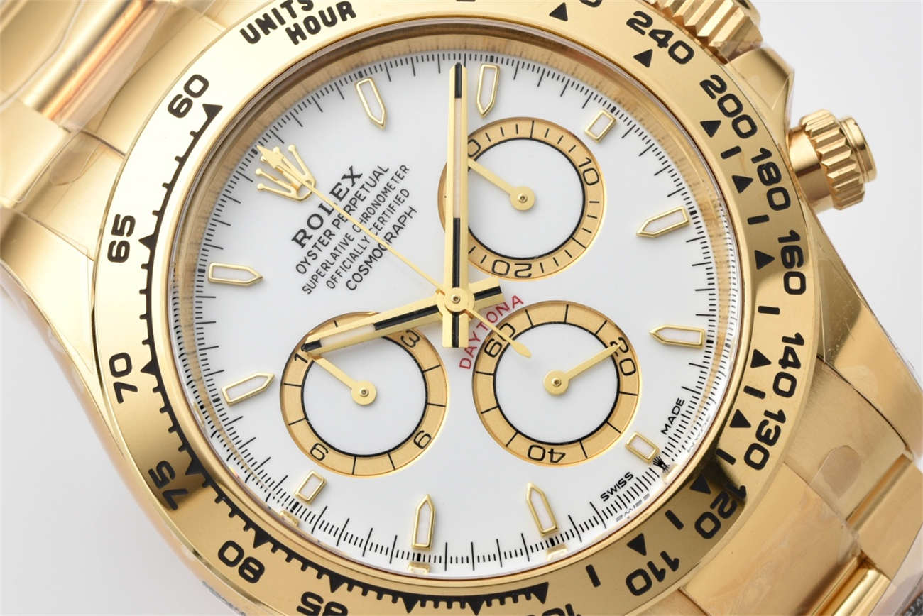 Clean Factory Rolex Daytona 126508 Replica - Yellow Gold White Dial (4131) - clean factory product image 4