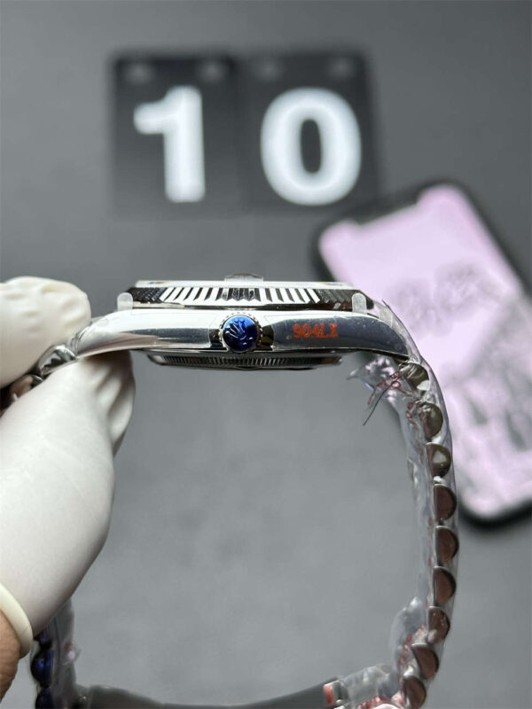 Rolex Day-Date 36 White Gold Replica (QF Factory) – 158g Tungsten Blue Ombré - clean factory product image 11