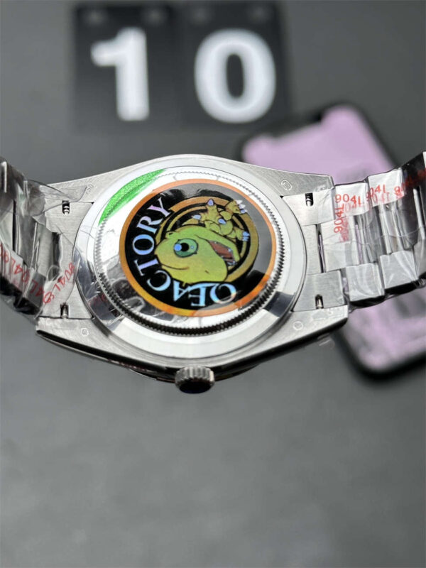 Rolex Day-Date 36 White Gold Replica (QF Factory) – 158g Tungsten Blue Ombré - clean factory product image 13