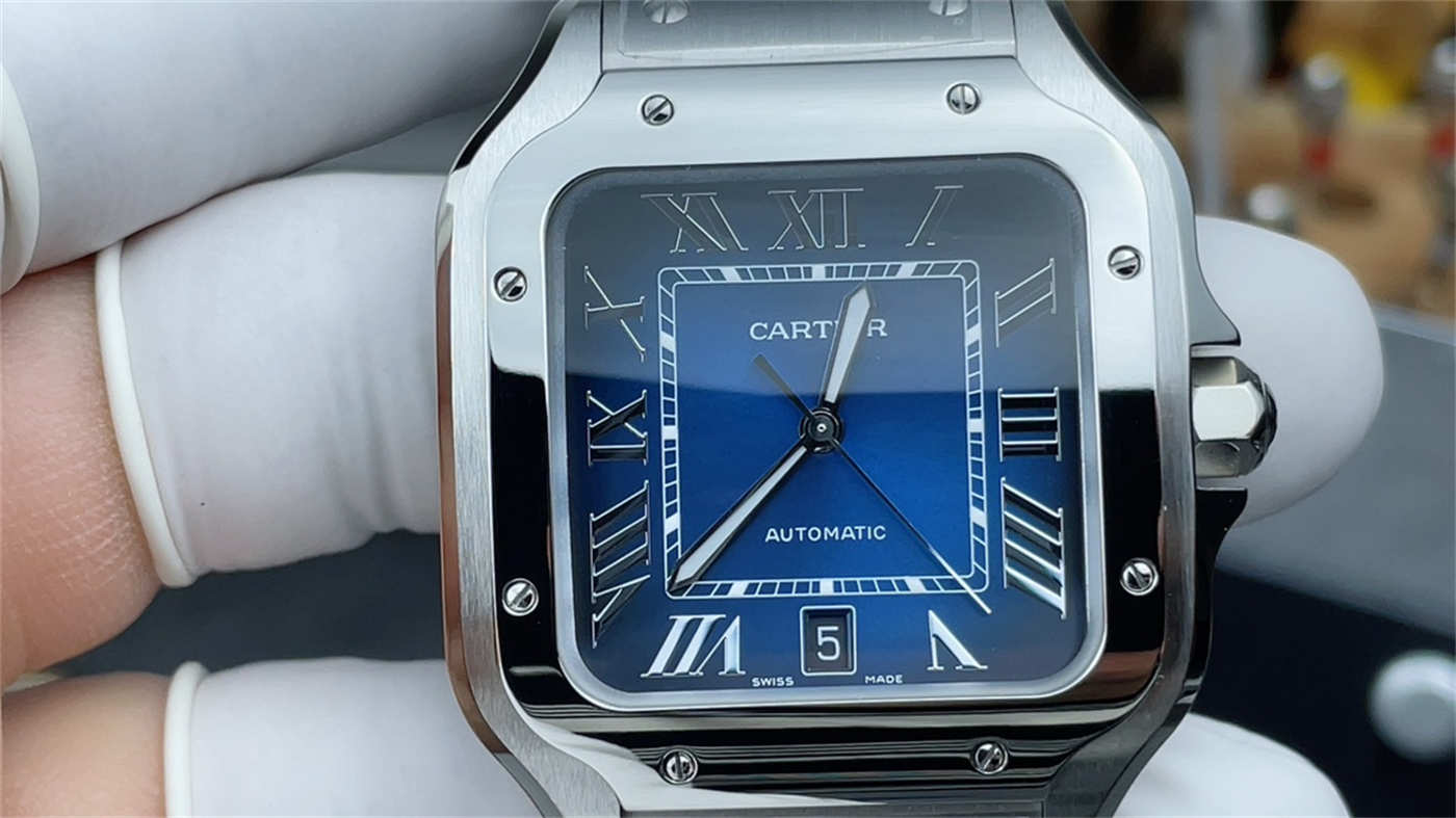 Cartier Santos Blue Dial Replica WSSA0013 Large 39.8mm – BV Factory Automatic - clean factory product image 3