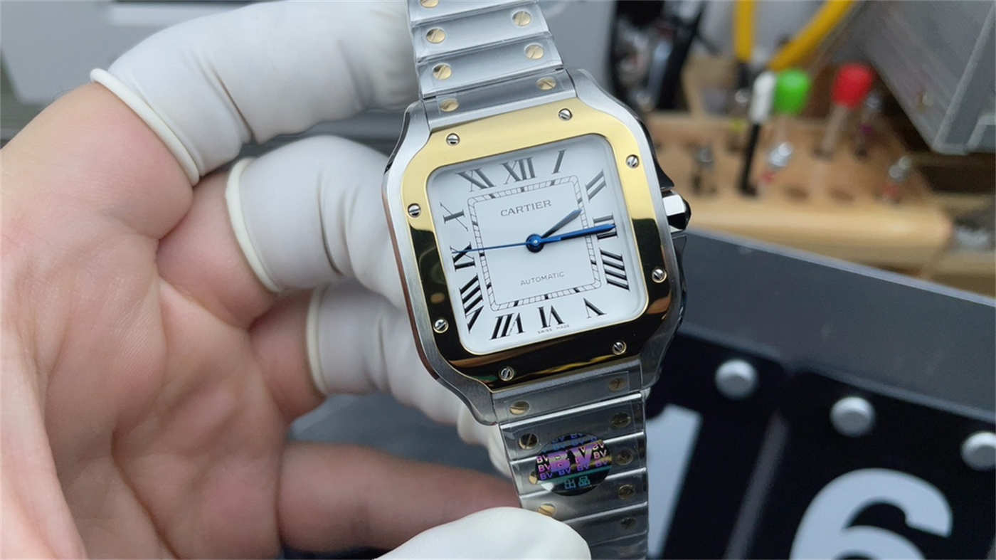Cartier Santos W2SA0007 Replica – Medium 35.1mm Two-Tone Automatic Steel &amp; Gold - clean factory product image