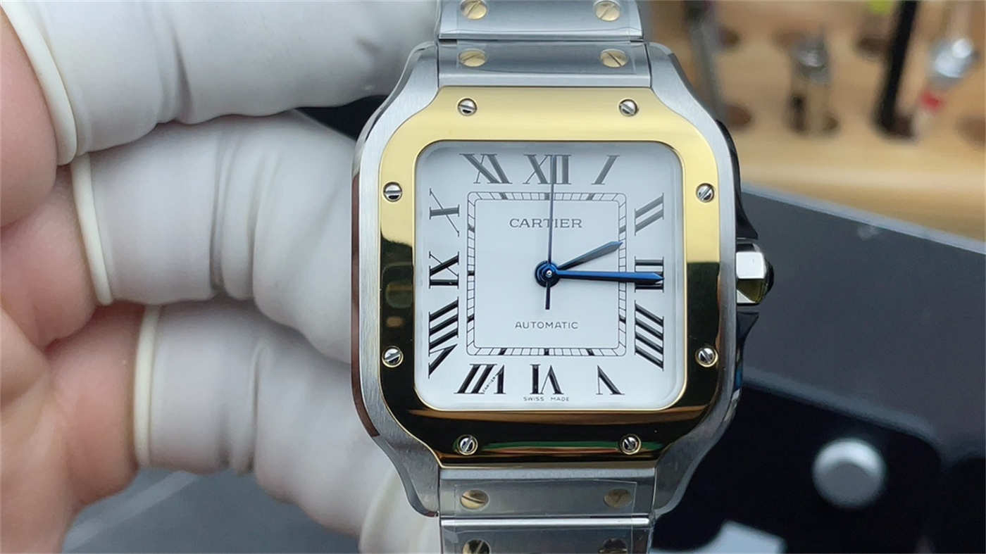 Cartier Santos W2SA0007 Replica – Medium 35.1mm Two-Tone Automatic Steel &amp; Gold - clean factory product image 2