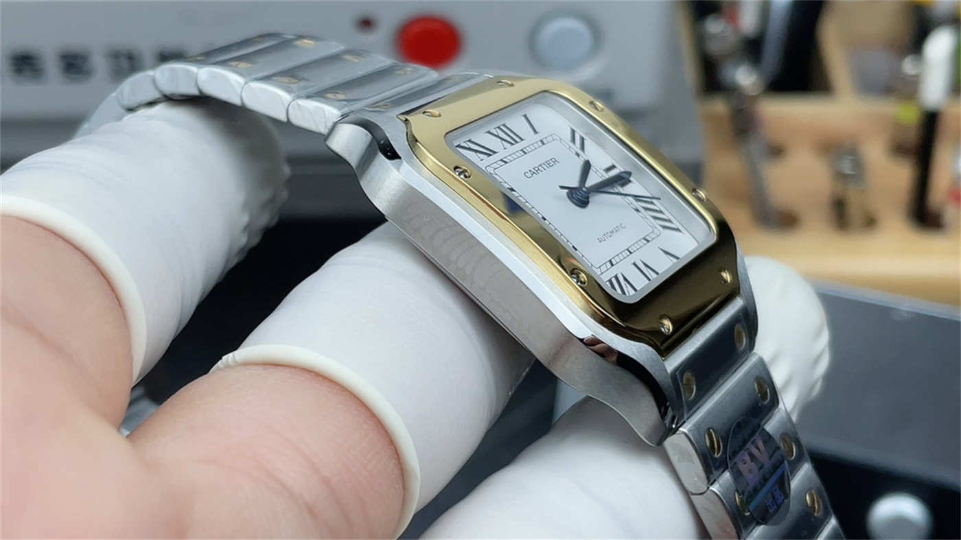 Cartier Santos W2SA0007 Replica – Medium 35.1mm Two-Tone Automatic Steel &amp; Gold - clean factory product image 5