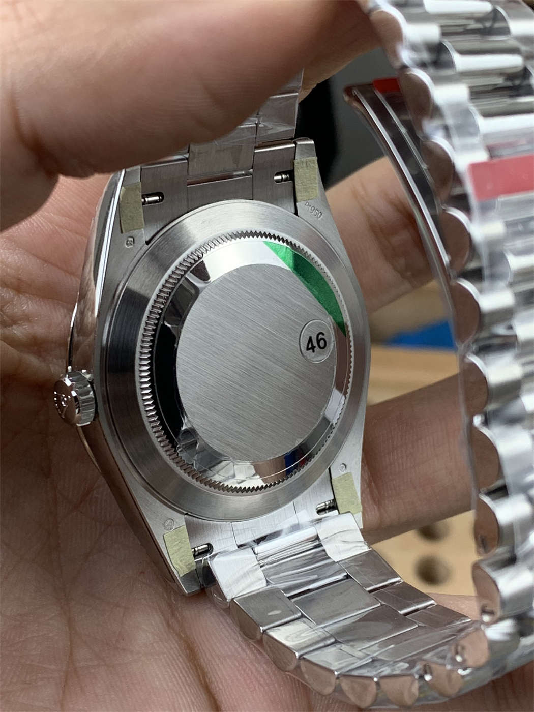 VS Factory Platinum Day-Date Ice Blue Dial Replica 40mm – Heavy Weight President Watch - clean factory product image 4