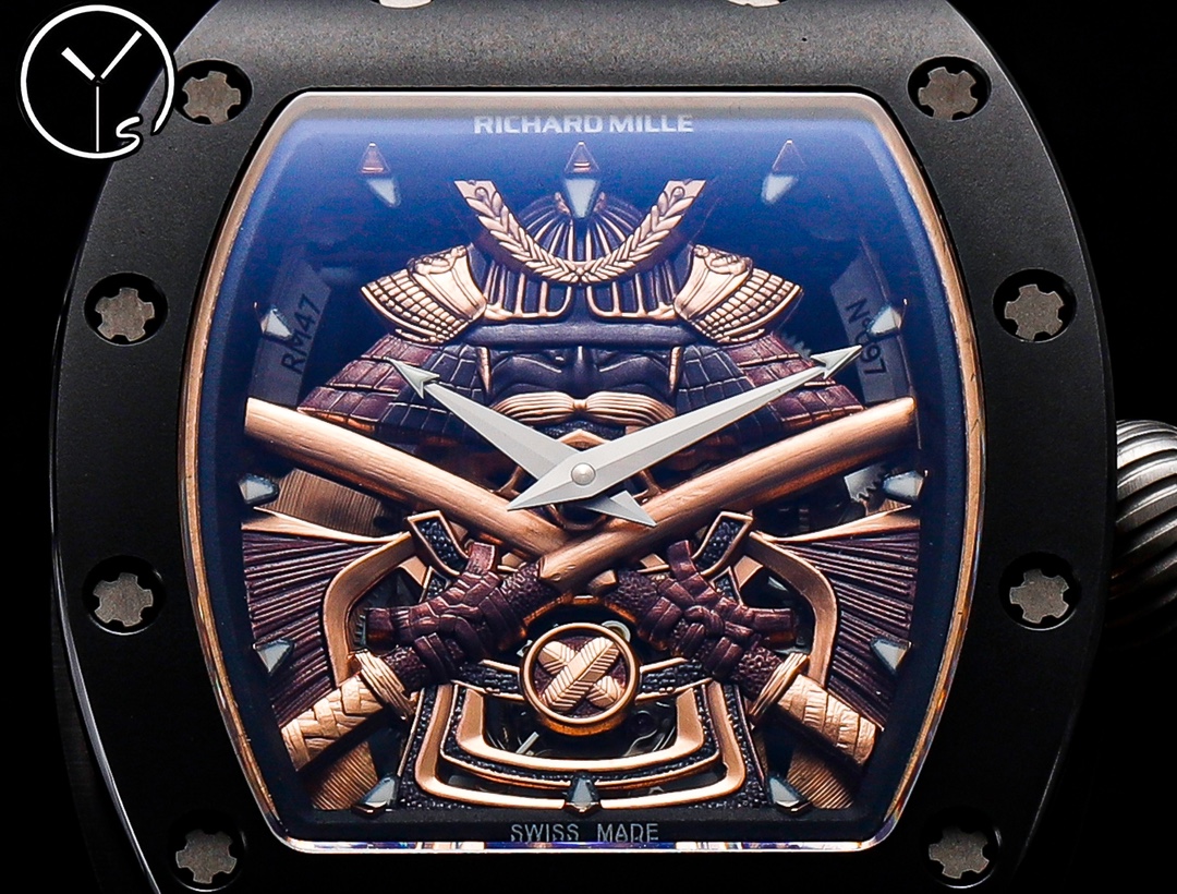 Richard Mille RM47 Replica – Real One-Piece Tourbillon Titanium “Black Knight” Watch - clean factory product image 4
