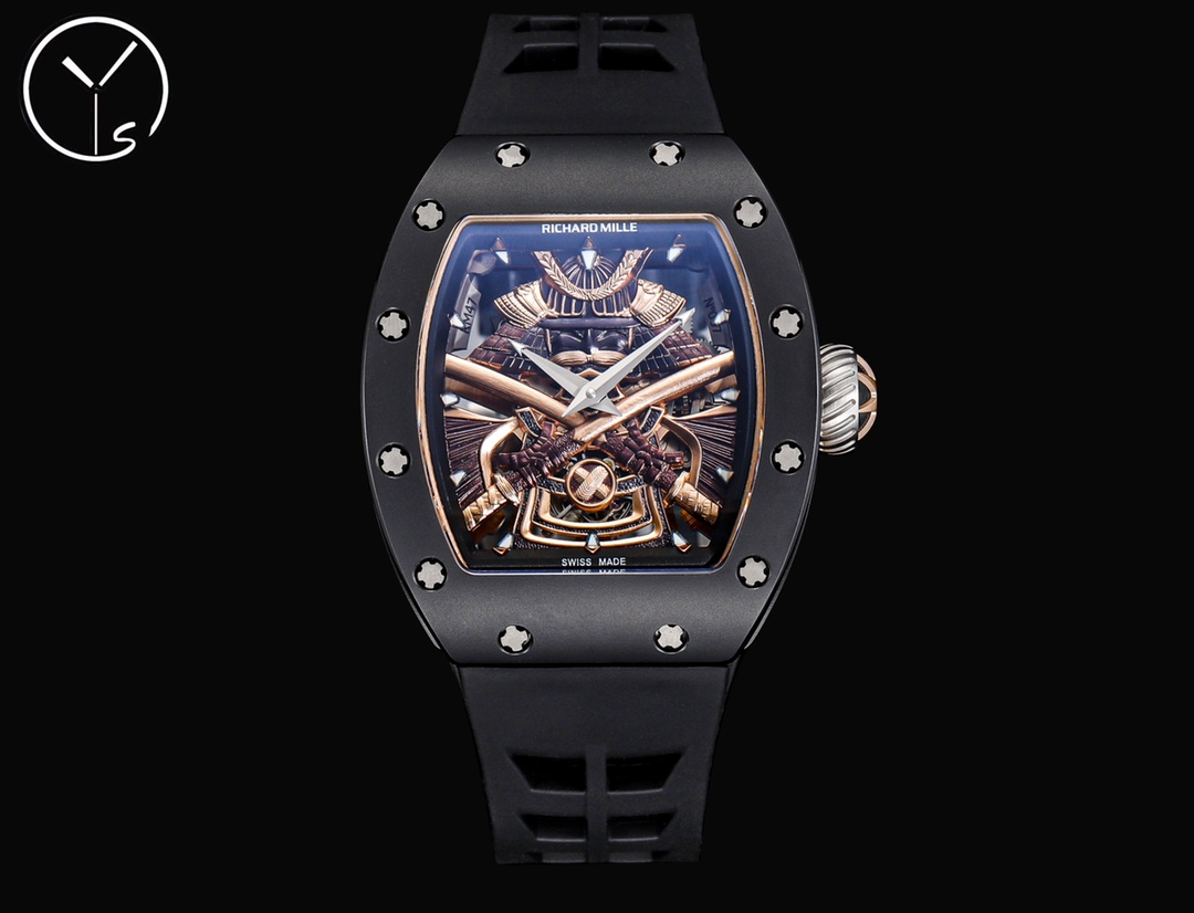 Richard Mille RM47 Replica – Real One-Piece Tourbillon Titanium “Black Knight” Watch - clean factory product image 2
