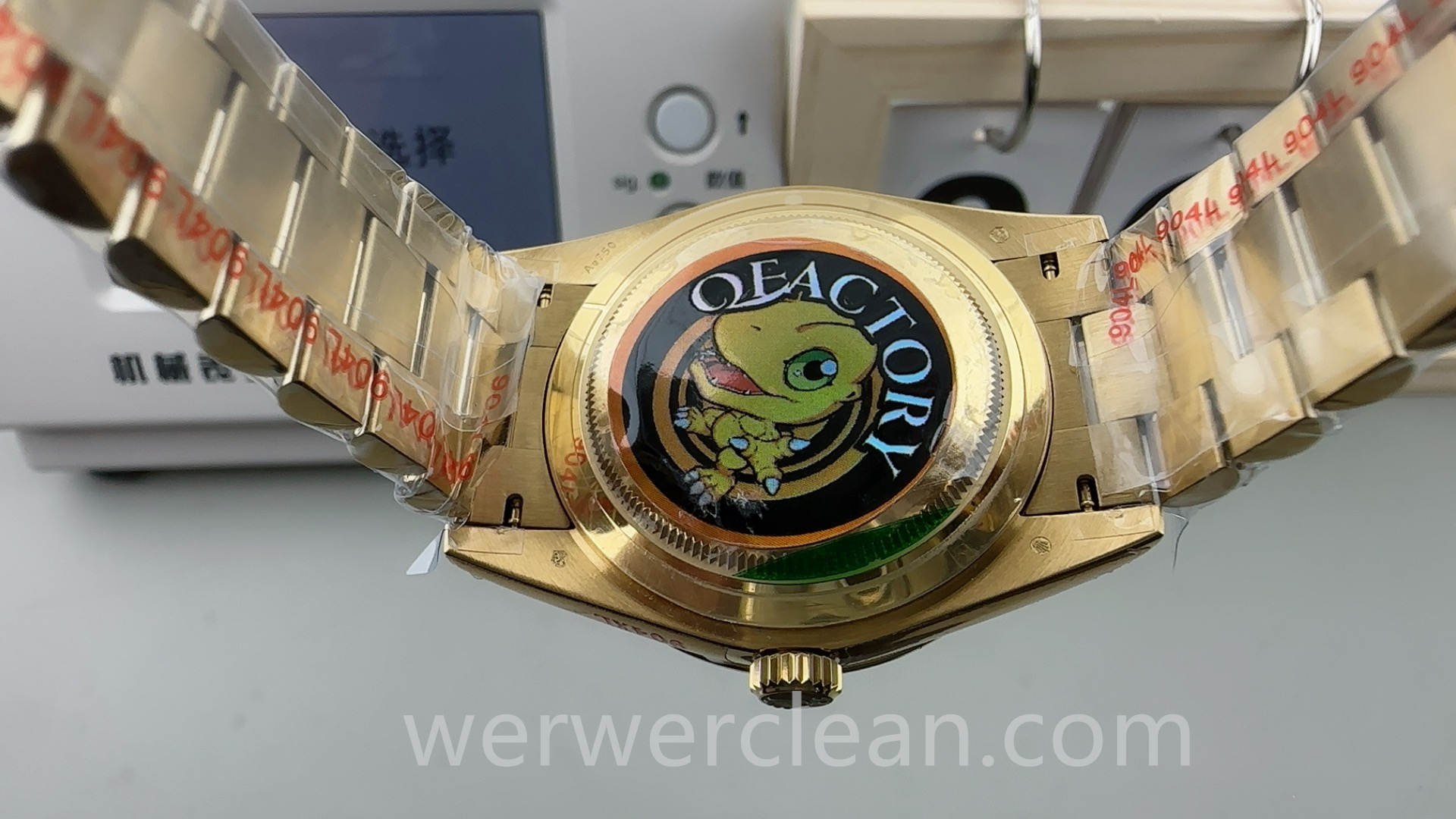 QF Factory Rolex Day-Date 40 m228238-0061 Casino Green Dial 187g Heavy Weighted Edition 18K Gold Plated 40mm Automatic Watch - clean factory product image 3