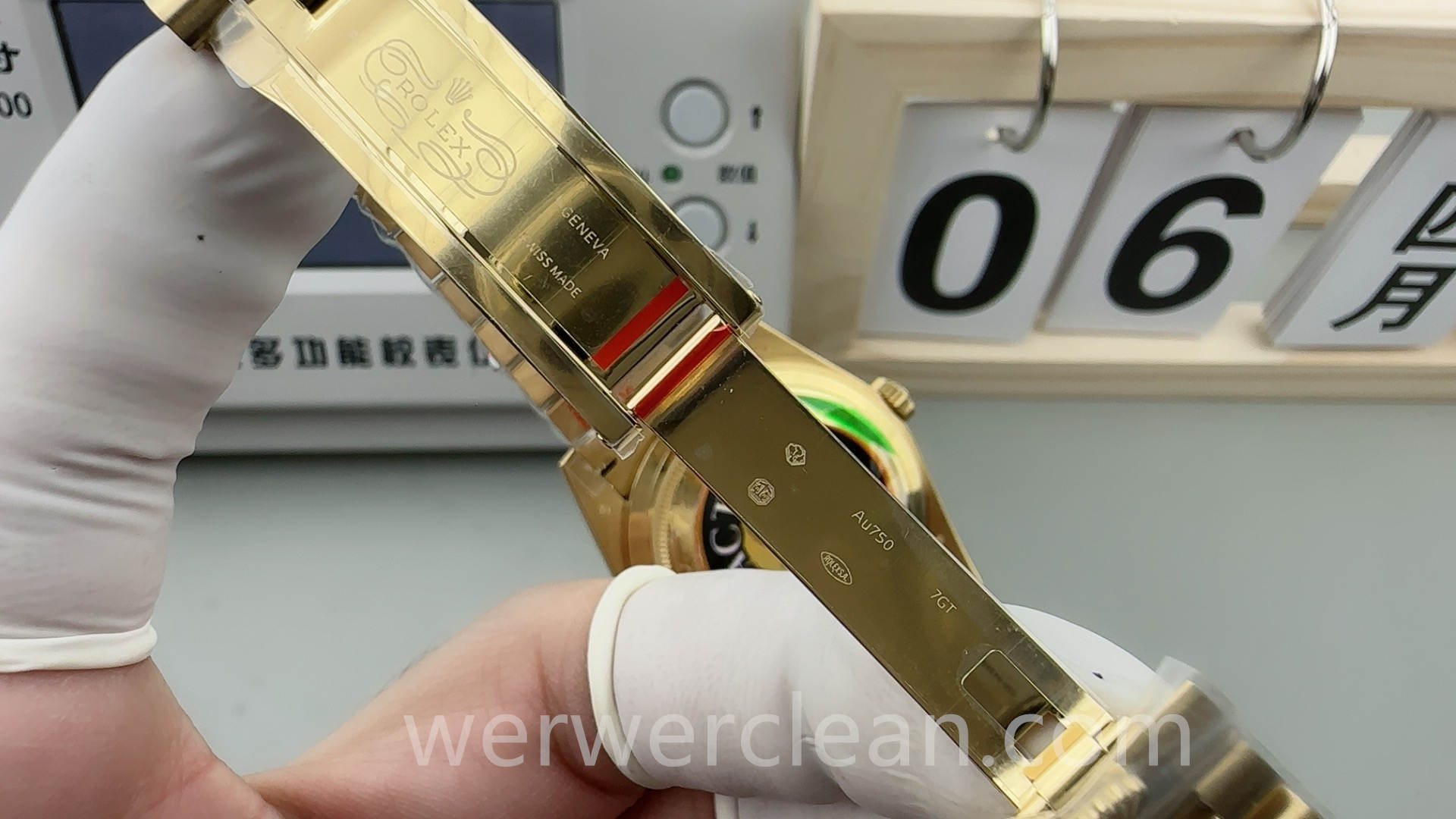 QF Factory Rolex Day-Date 40 m228238-0061 Casino Green Dial 187g Heavy Weighted Edition 18K Gold Plated 40mm Automatic Watch - clean factory product image 4