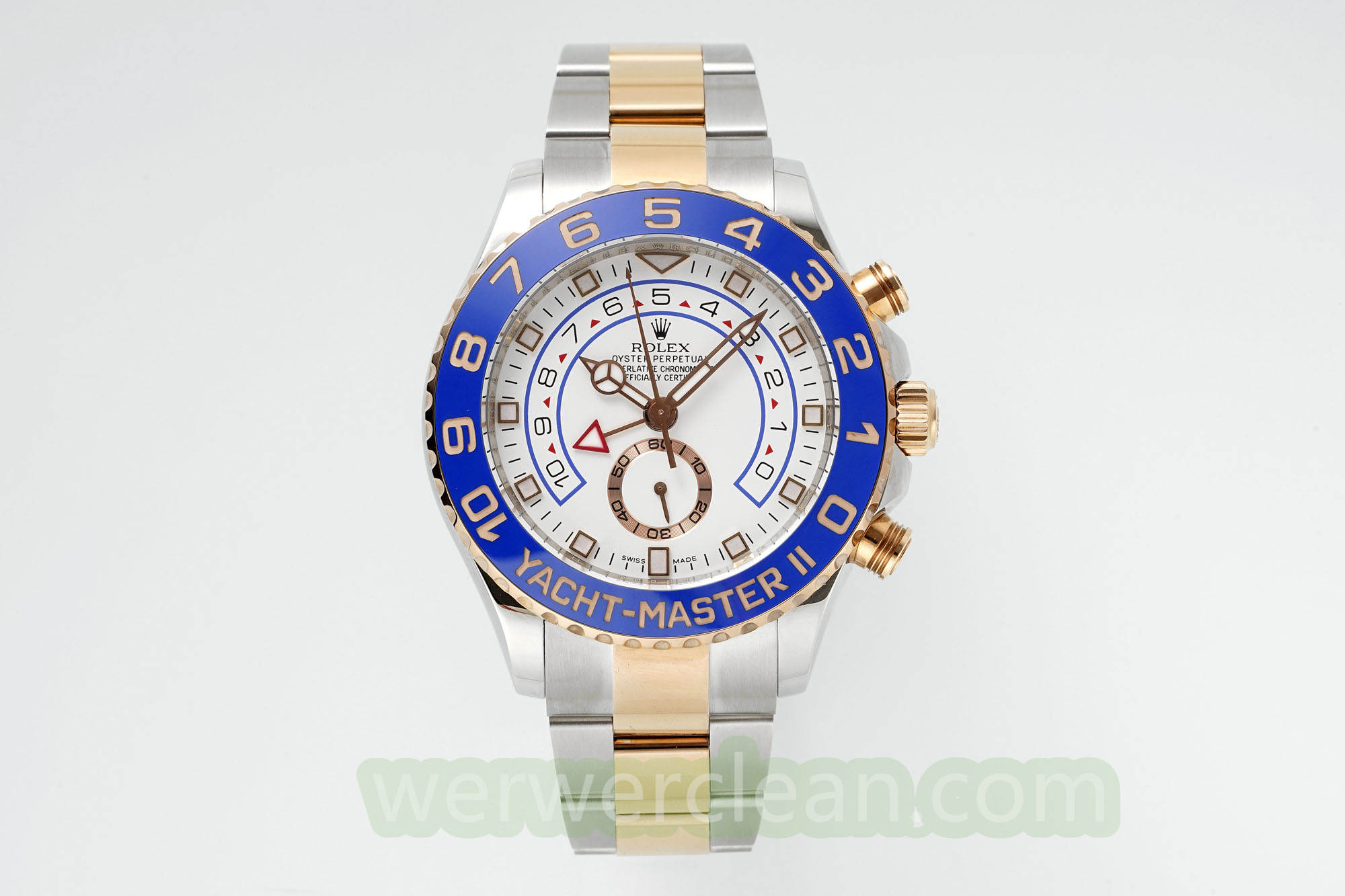 KF Factory Rolex Yacht-Master II 116681 Mercedes Hands Two-Tone Everose Gold &amp; Steel 44mm Regatta Chronograph Watch - clean factory product image