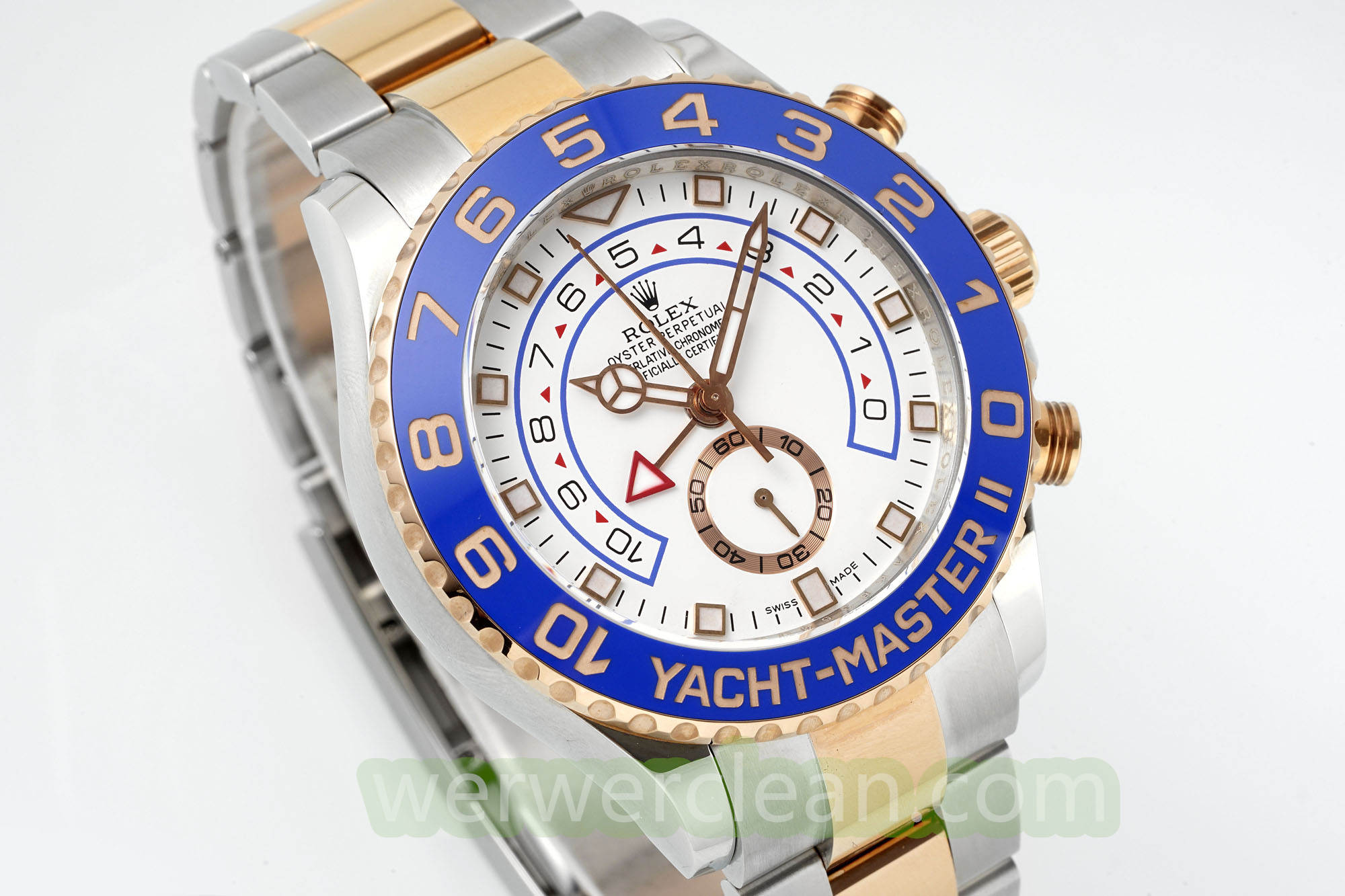 KF Factory Rolex Yacht-Master II 116681 Mercedes Hands Two-Tone Everose Gold &amp; Steel 44mm Regatta Chronograph Watch - clean factory product image 2