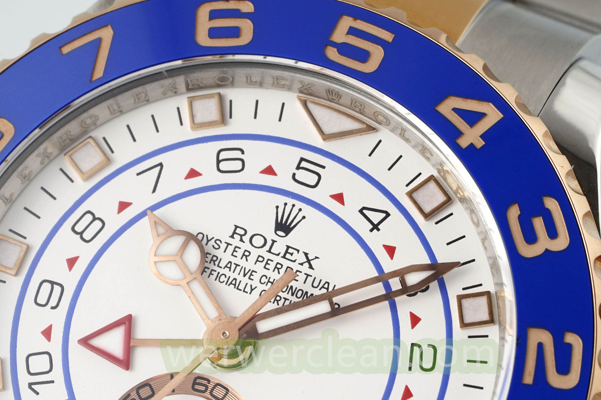 KF Factory Rolex Yacht-Master II 116681 Mercedes Hands Two-Tone Everose Gold &amp; Steel 44mm Regatta Chronograph Watch - clean factory product image 4