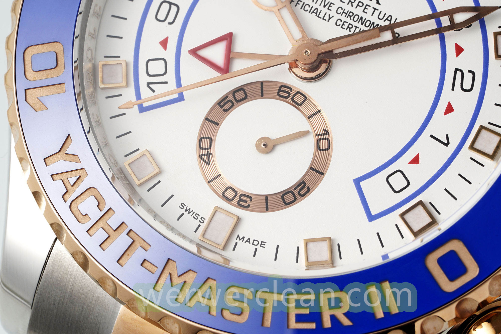 KF Factory Rolex Yacht-Master II 116681 Mercedes Hands Two-Tone Everose Gold &amp; Steel 44mm Regatta Chronograph Watch - clean factory product image 5