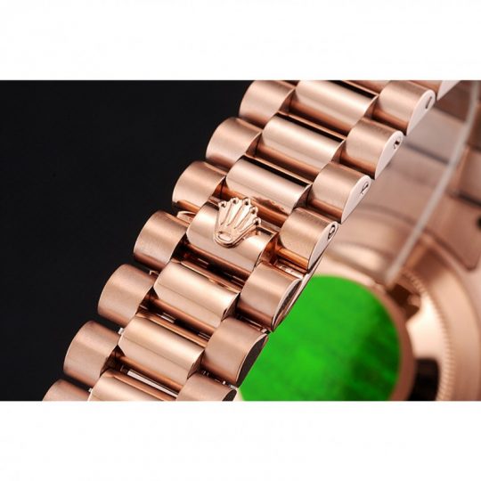 Replica Rolex Day-Date 40 Rose Gold Etched Dial Rose Gold Case And Bracelet - View 11