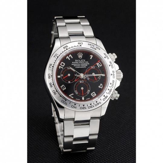 Replica Rolex Daytona Stainless Steel Bracelet Black Dial 80296 - View 2
