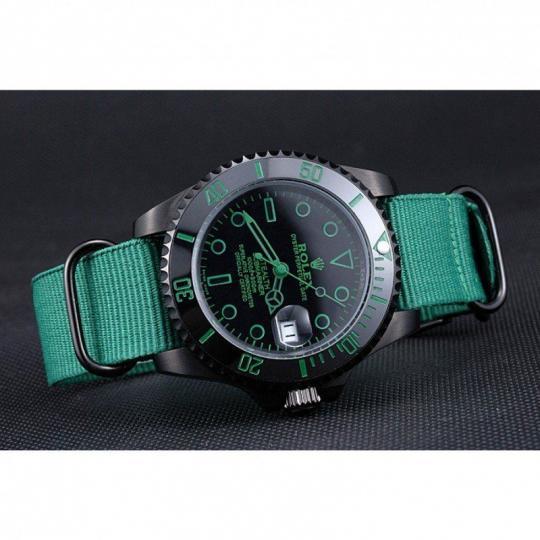 Replica Rolex Stealth Submariner Green Nylon Strap 622009 - View 5