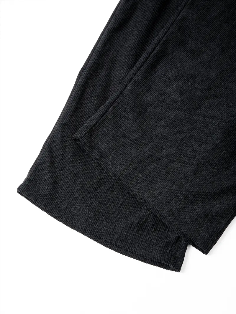 （3 pack）Men&rsquo;s wide leg athletic pants with elastic drawstring waist, small leather tag decoration, loose straight cut casual pants for everyday streetwear and jogging