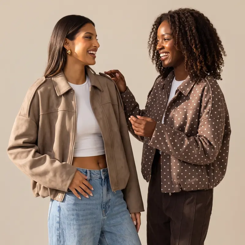 Katch Me Chic Women's Winter Vintage Collared Zipper Jacket - Oversized Outerwear for Ladies
