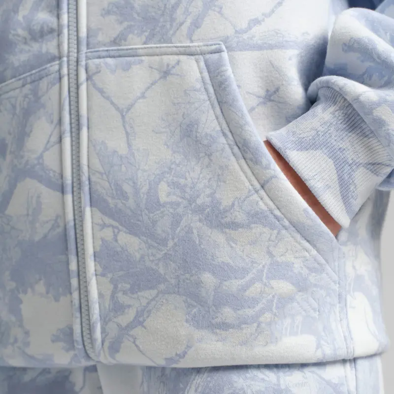 Camo Zip Hoodie Mega Full Zip Soft Fleece