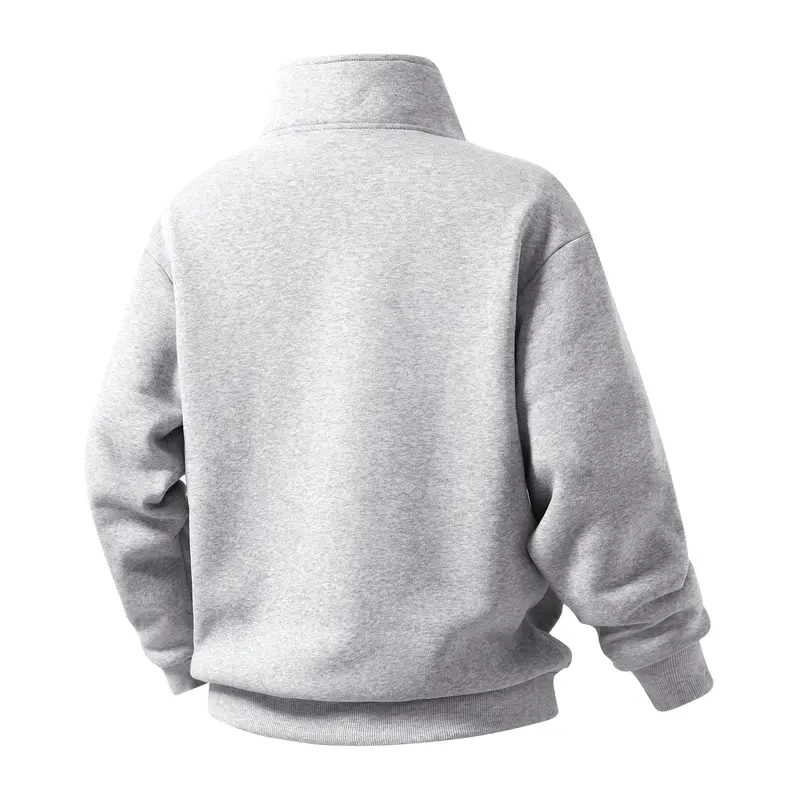 Men&rsquo;s 3-Pack Quarter-Zip Fleece Sweatshirts - Casual Soft Sweatshirt, Half-Zip Design, Soft Stand-Collar, Loose-Fit Athletic Long-Sleeve Pullover Tops for Men's Clothing