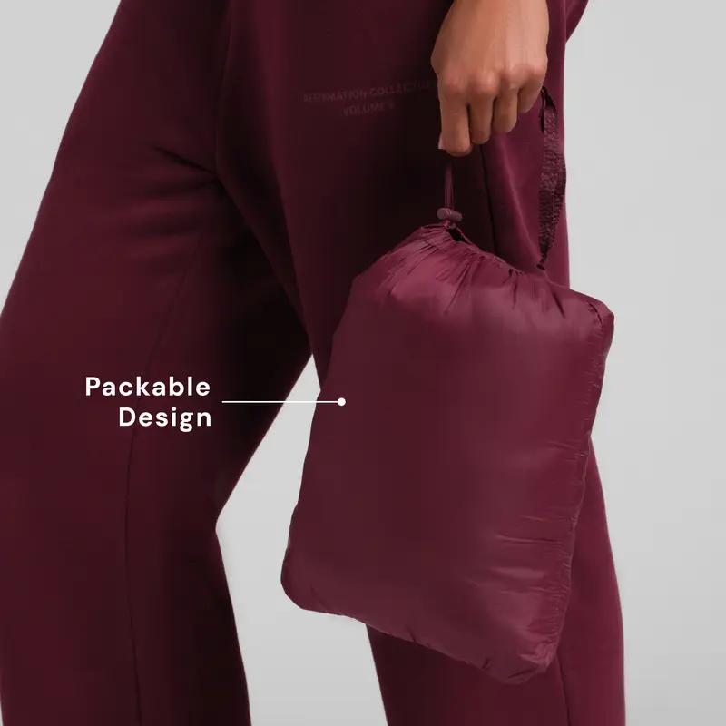 Packable Puffer Jacket | Water-Repellent Lightweight Puffer Jacket That Packs Into Its Own Pouch