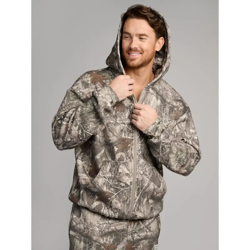 Camo Zip Hoodie Mega Full Zip Soft Fleece