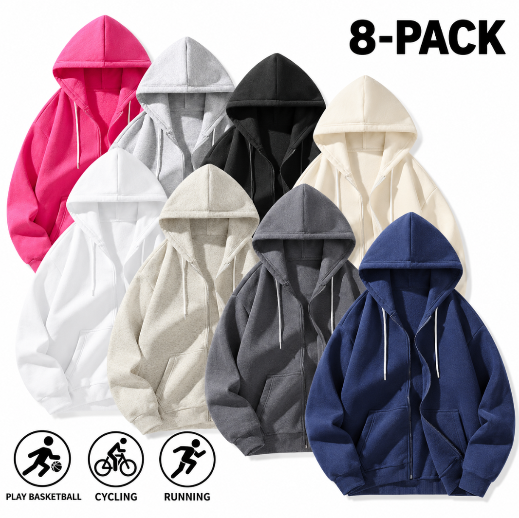 4-Pack Men's Full Zip Hoodies