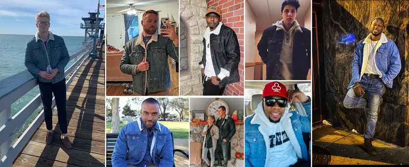 Kingapril Men's Cotton Sherpa Fleece Lined Denim Jacket - Warm Winter Button Front Trucker Cowboy Jean Jacket, Casual Soft, New Year Essential