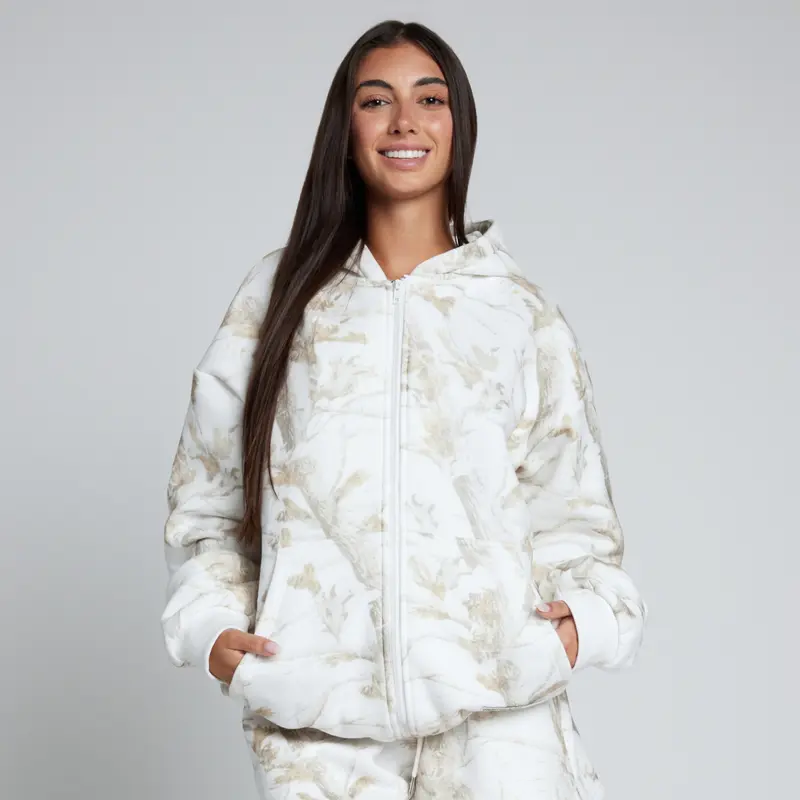 Camo Zip Hoodie Mega Full Zip Soft Fleece