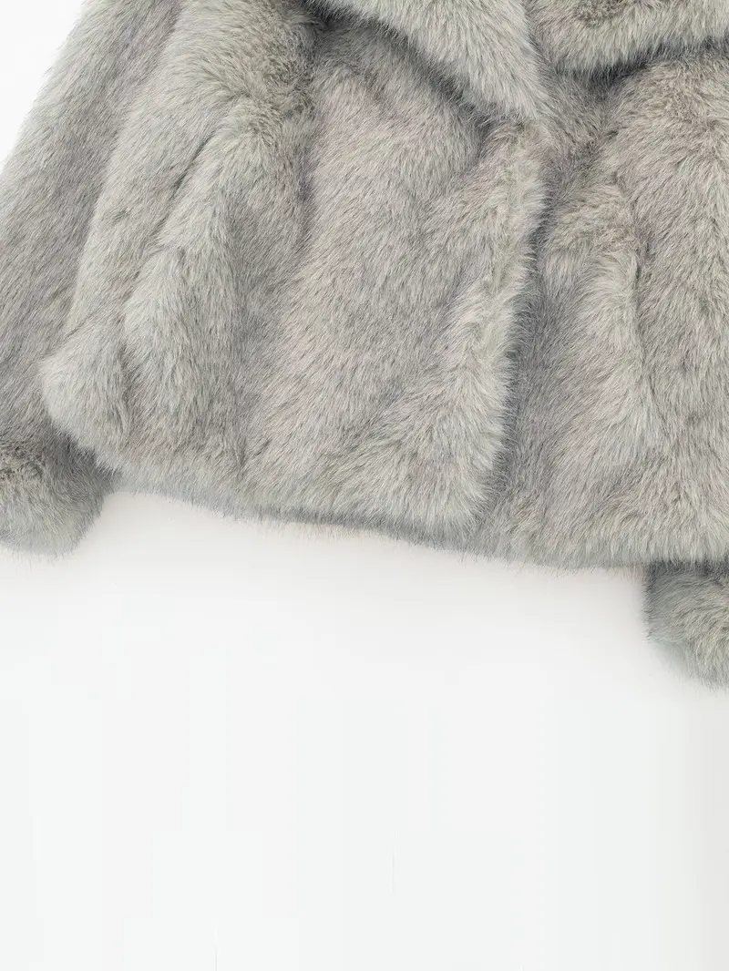 Multiple color options faux fur fuzzy jacket available in black white red and gray perfect for any personal style