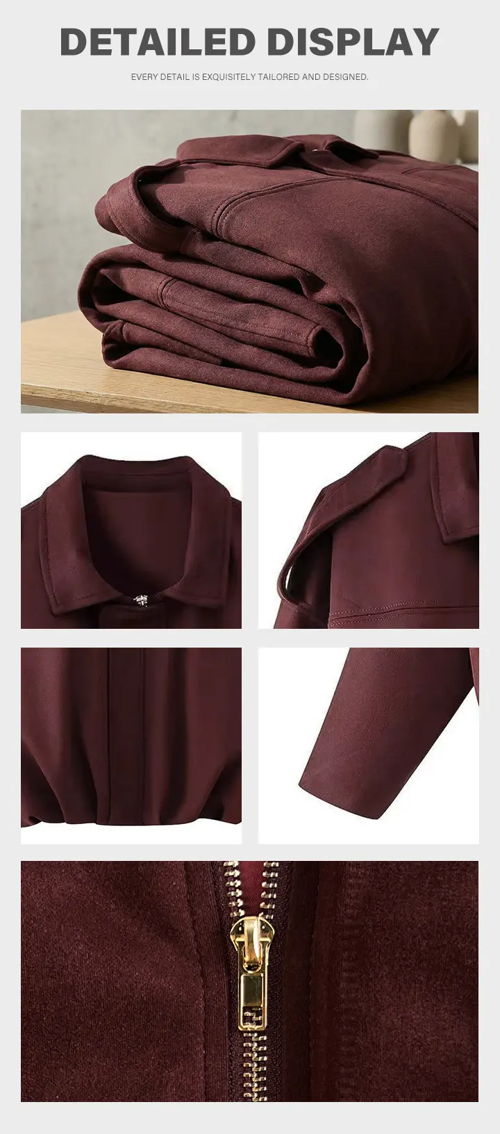 Katch Me Chic(US/CN)Women's Winter Vintage Collared Zipper Long Sleeve Jacket, Cozy Solid Color Oversized Outerwear for Lady, Versatile Loose Outfits for Daily Wear, Soft Womenswear #TikTokMadeMeBuyIt #SohoChic #ComfyOutfit
