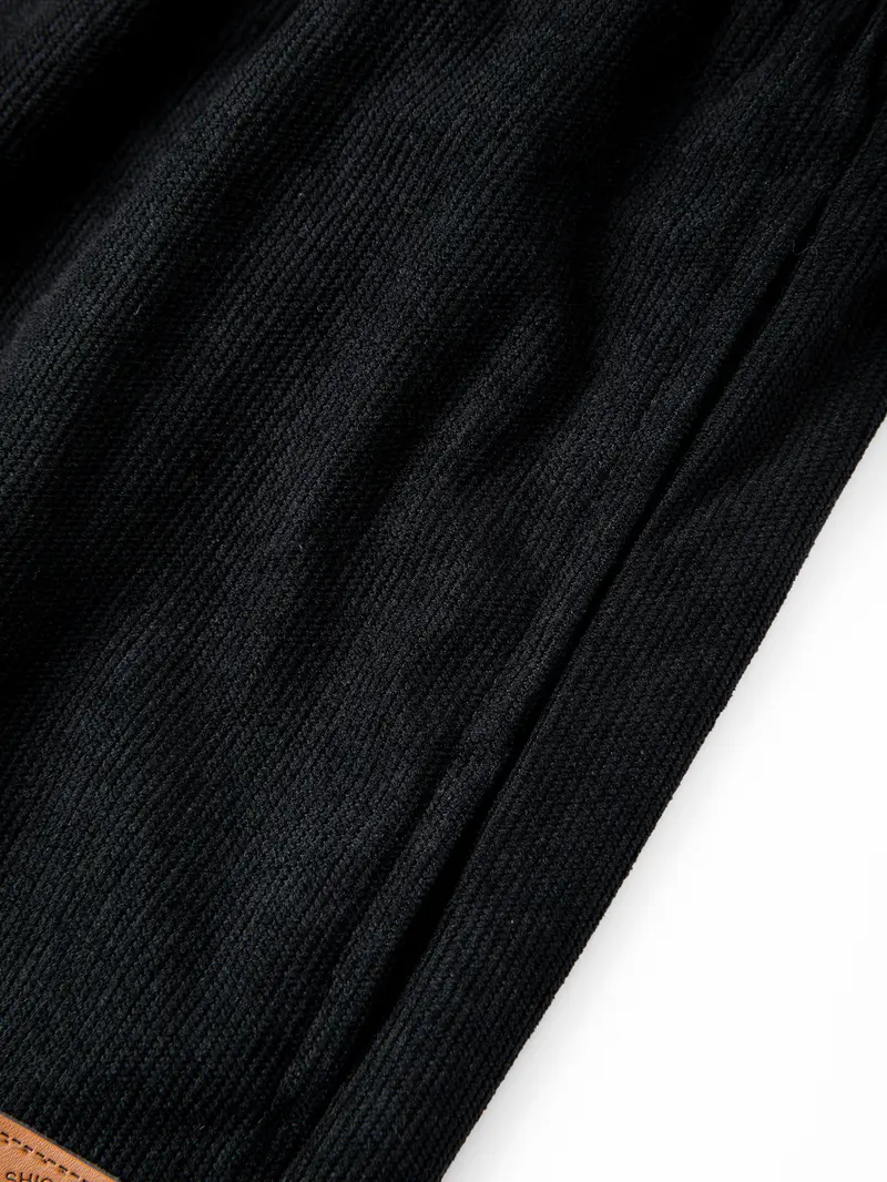 （3 pack）Men&rsquo;s wide leg athletic pants with elastic drawstring waist, small leather tag decoration, loose straight cut casual pants for everyday streetwear and jogging