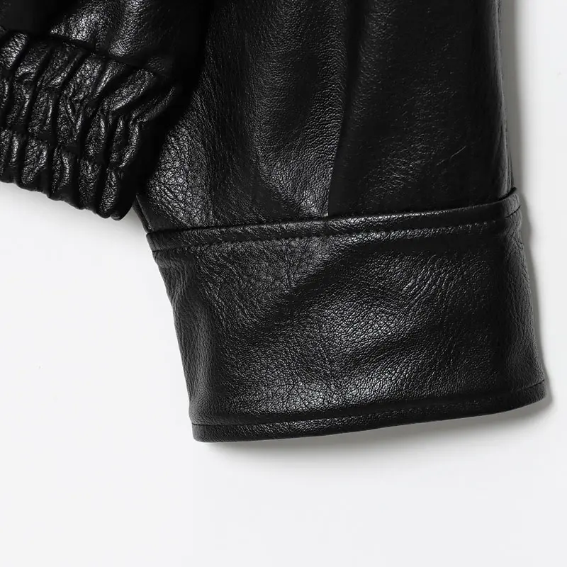 Women's Stand Collar Faux Leather Jacket, Streetwear Casual Style Outerwear Long Sleeve Coats for Spring & Fall, Waterproof & Windproof Clothes for Daily Wear, Oversized Jacket, Casual Fashionable Outerwear, Casual Collared Outerwear