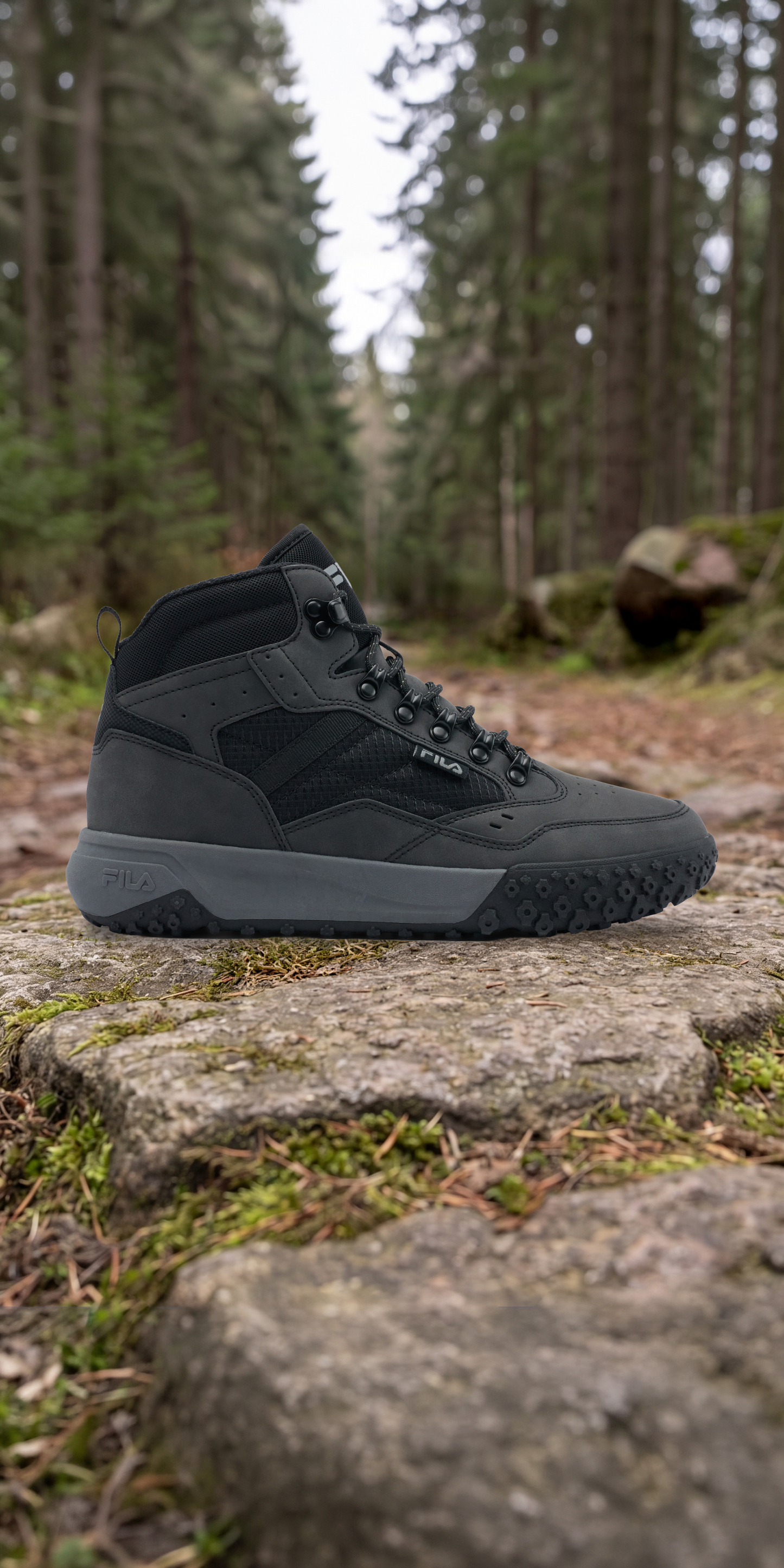 FILA Schnürboots – Schwarz