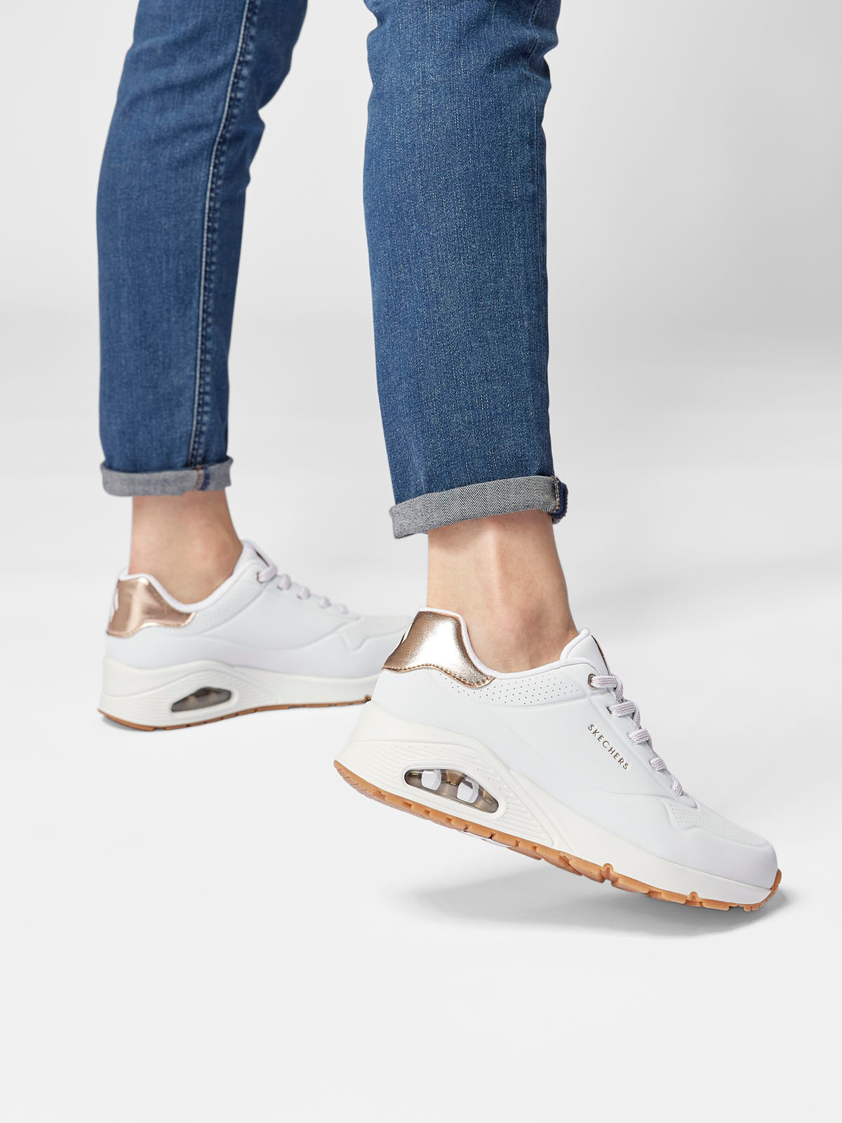 Skechers UNO - SHIMMER AWAY Slip-Ons – Weiss