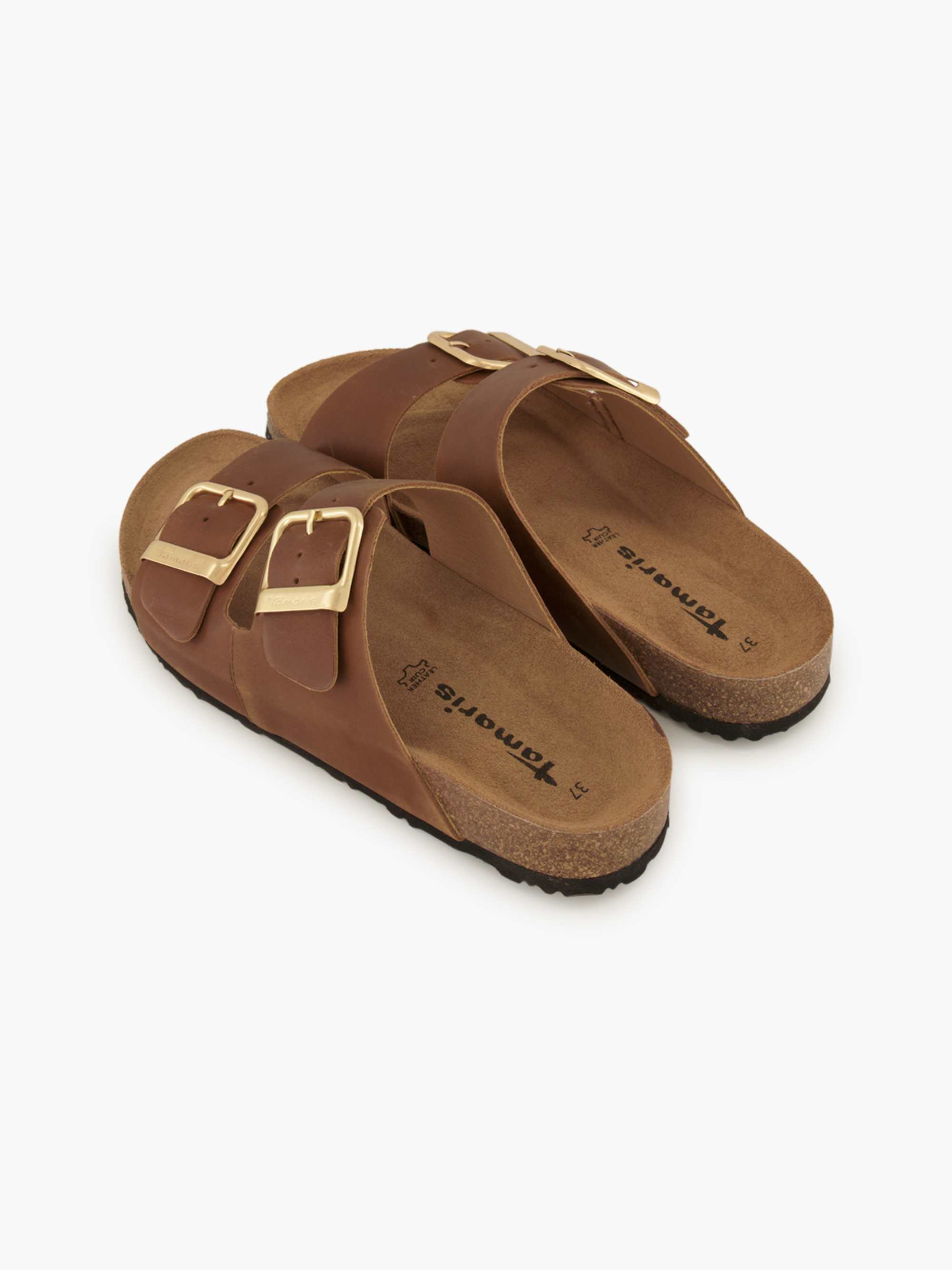 Tamaris Tieffussbett-Pantolette – Cognac – Cognac