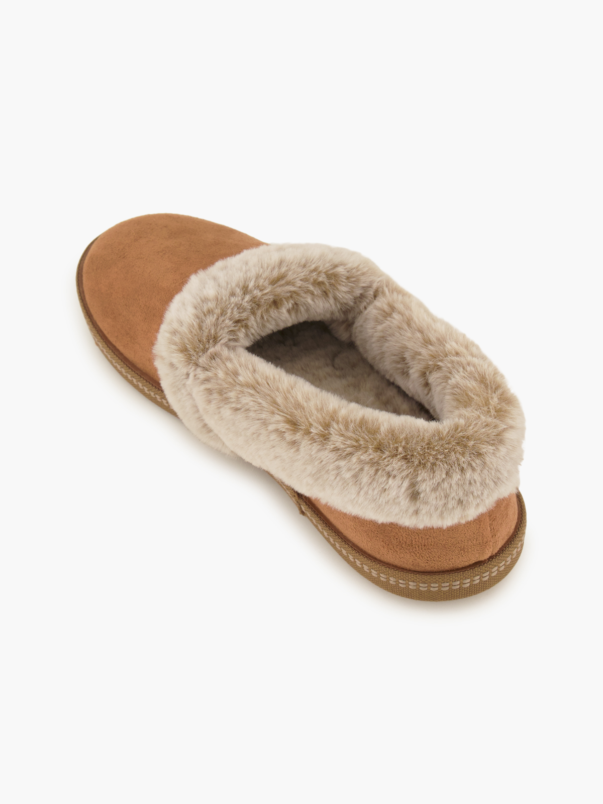 Skechers COZY CAMPFIRE Plüsch-Hausschuh – Cognac