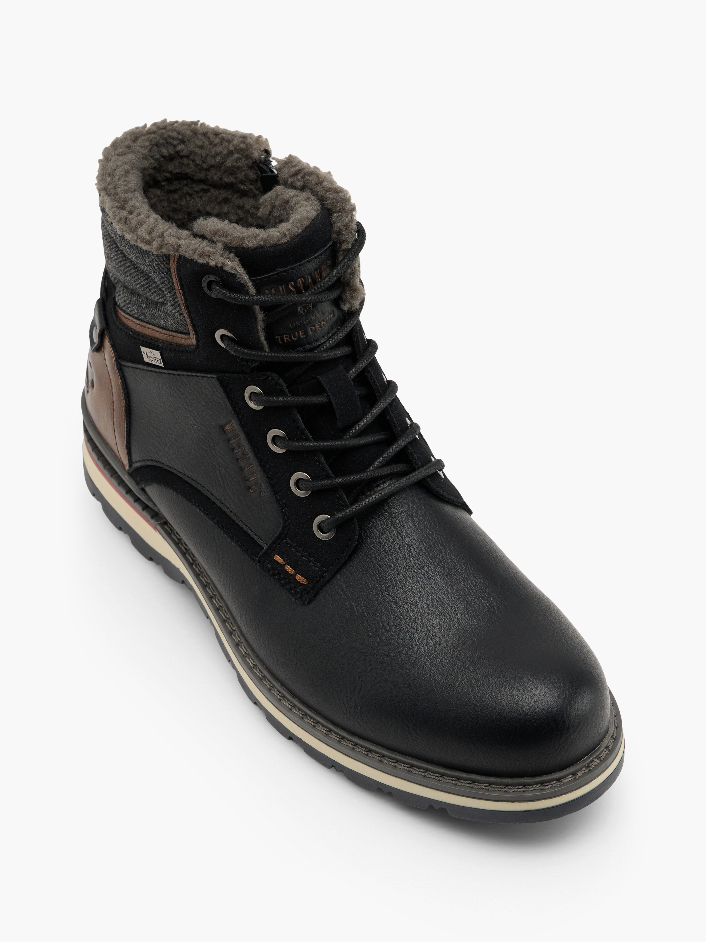 MUSTANG Schnürboots – Schwarz