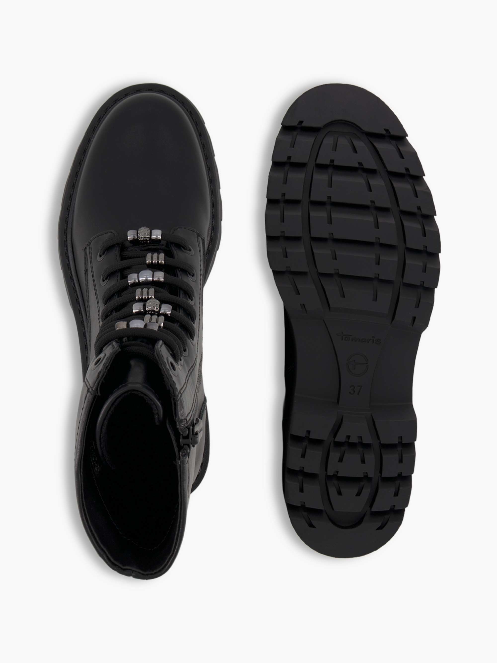 Tamaris Schnürboots – Schwarz – Schwarz