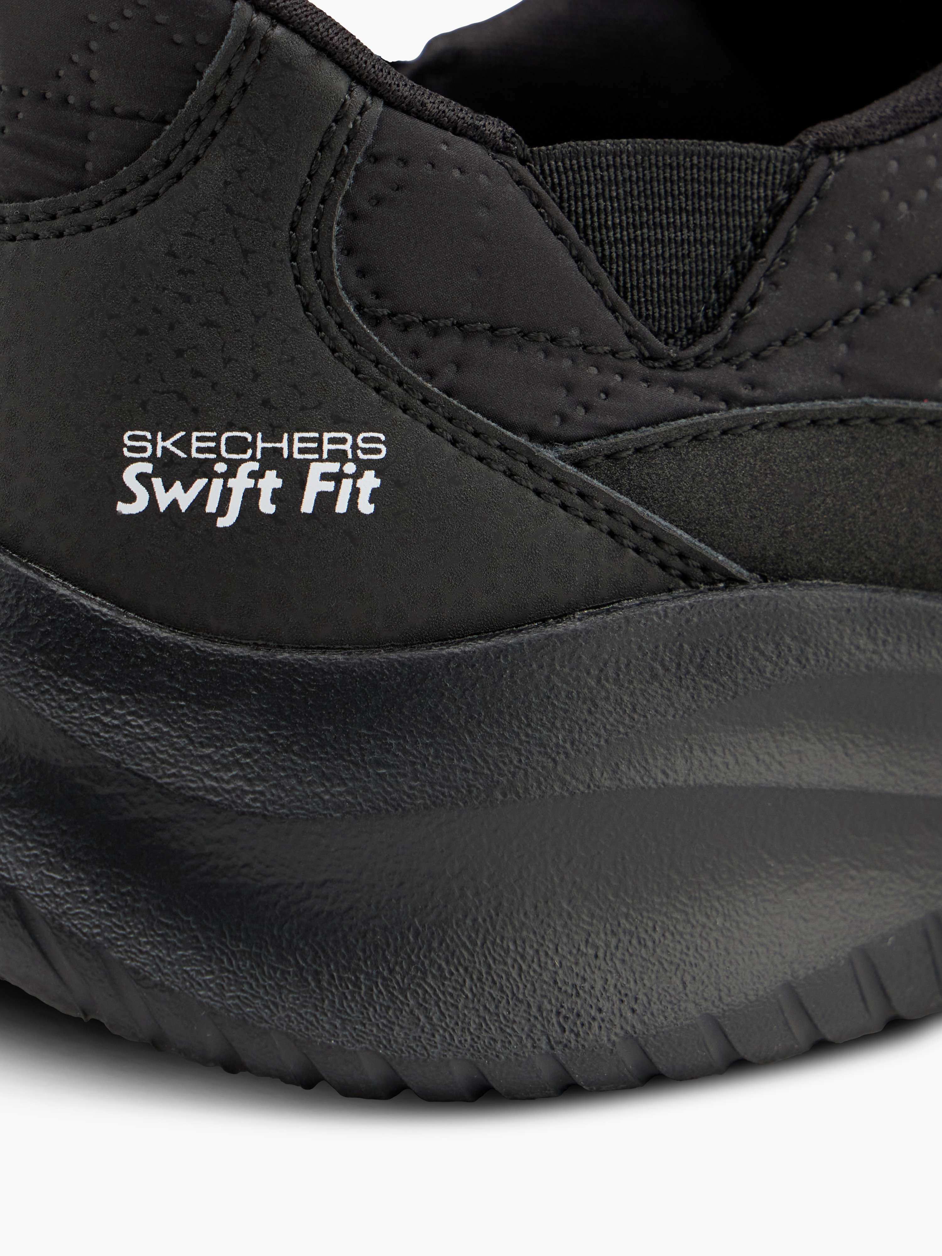 Skechers SWIFT FIT COZY FIT Slip-Ons – Schwarz