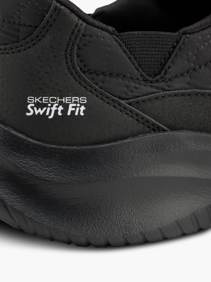 Skechers SWIFT FIT COZY FIT Slip-Ons – Schwarz